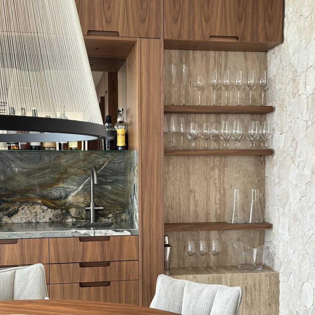 Home bar section in a luxury villa in Son Vida